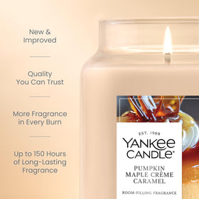 Yankee Candle plant-wax blend closeup indicating cleaner burn and fragrance