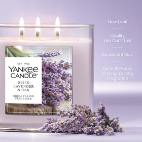 Yankee Candle plant wax blend indicating clean burn and consistent scent.