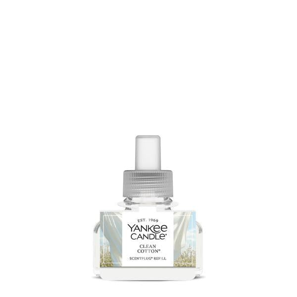 Cap removed from Yankee Candle ScentPlug refill for easy swapping.
