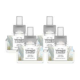 Yankee Candle ScentPlug refill bottle with Clean Cotton scent for long-lasting fragrance.