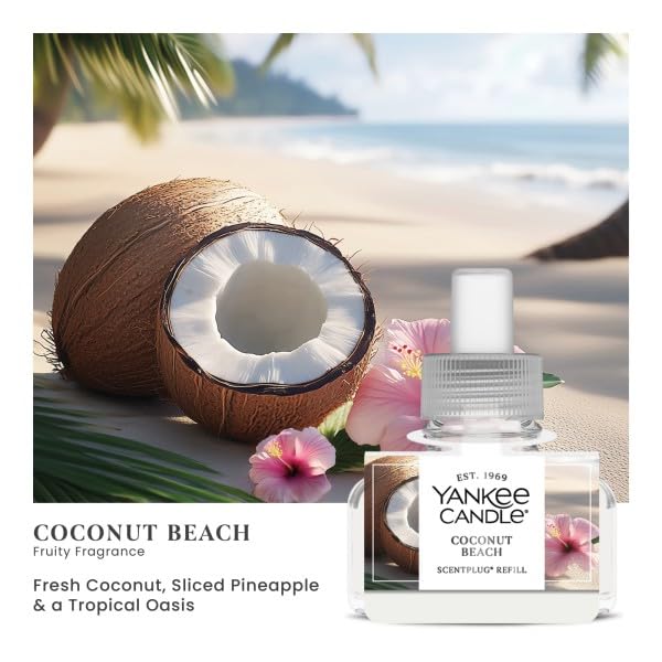 Yankee Candle ScentPlug refill with pineapple and Tahitian vanilla for versatile rooms.