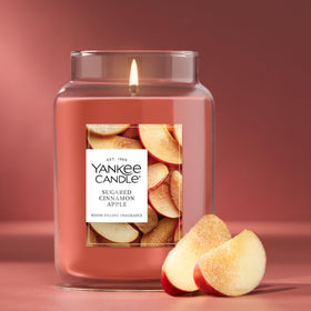 Yankee Candle Sugared Cinnamon Apple jar gift-ready for gifting.