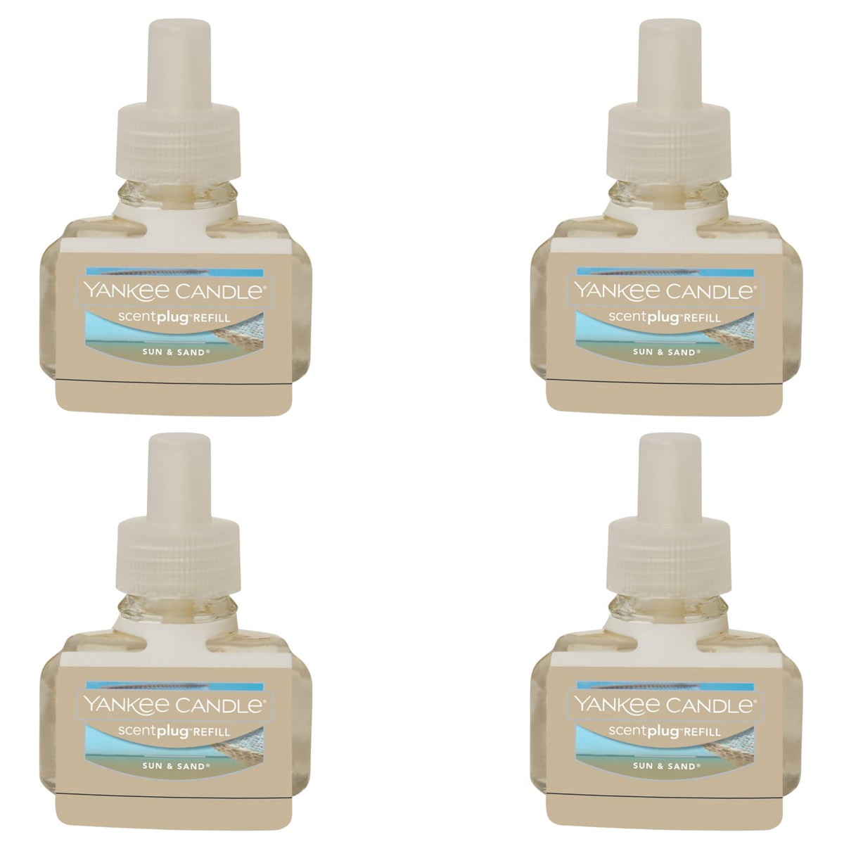 Yankee Candle Sun and Sand ScentPlug refill 4-pack for continuous coastal fragrance