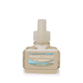 Close-up of Yankee Candle Sun and Sand refill showing compact 0.625 oz size