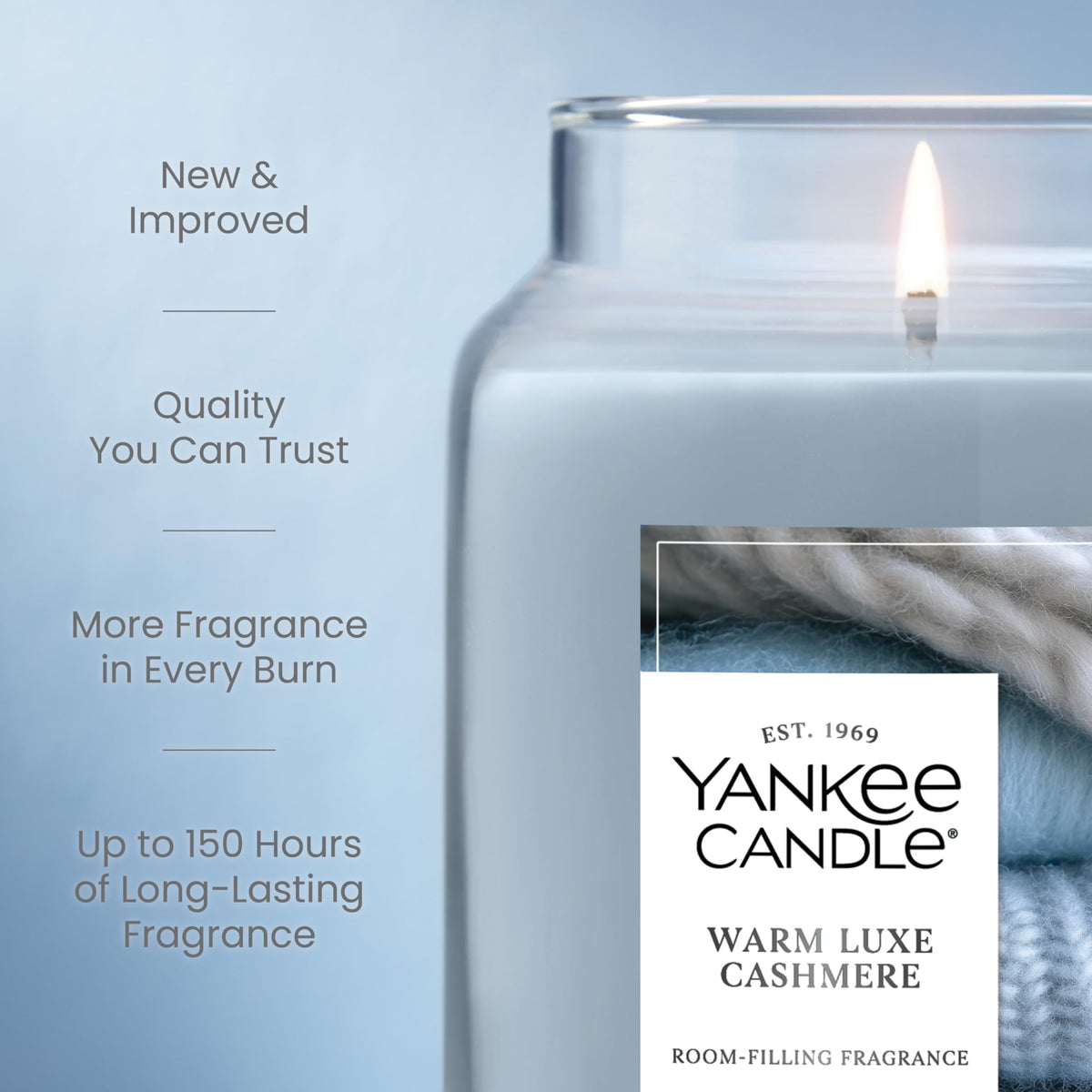 Yankee Candle Warm Luxe Cashmere wax close-up shows even burn.