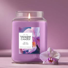 Yankee Candle Wild Orchid delivers up to 150 hours of fragrance in a single burn.