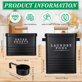 Yaocom laundry pod container with scoop for easy dispensing