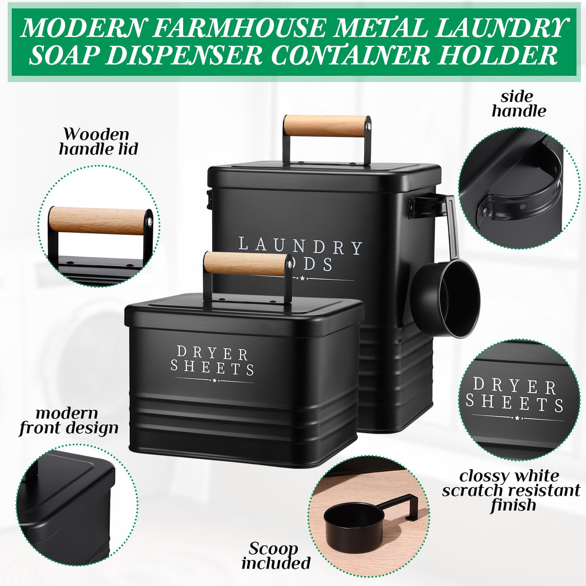 Yaocom metal dryer sheet holder front view showing compact design