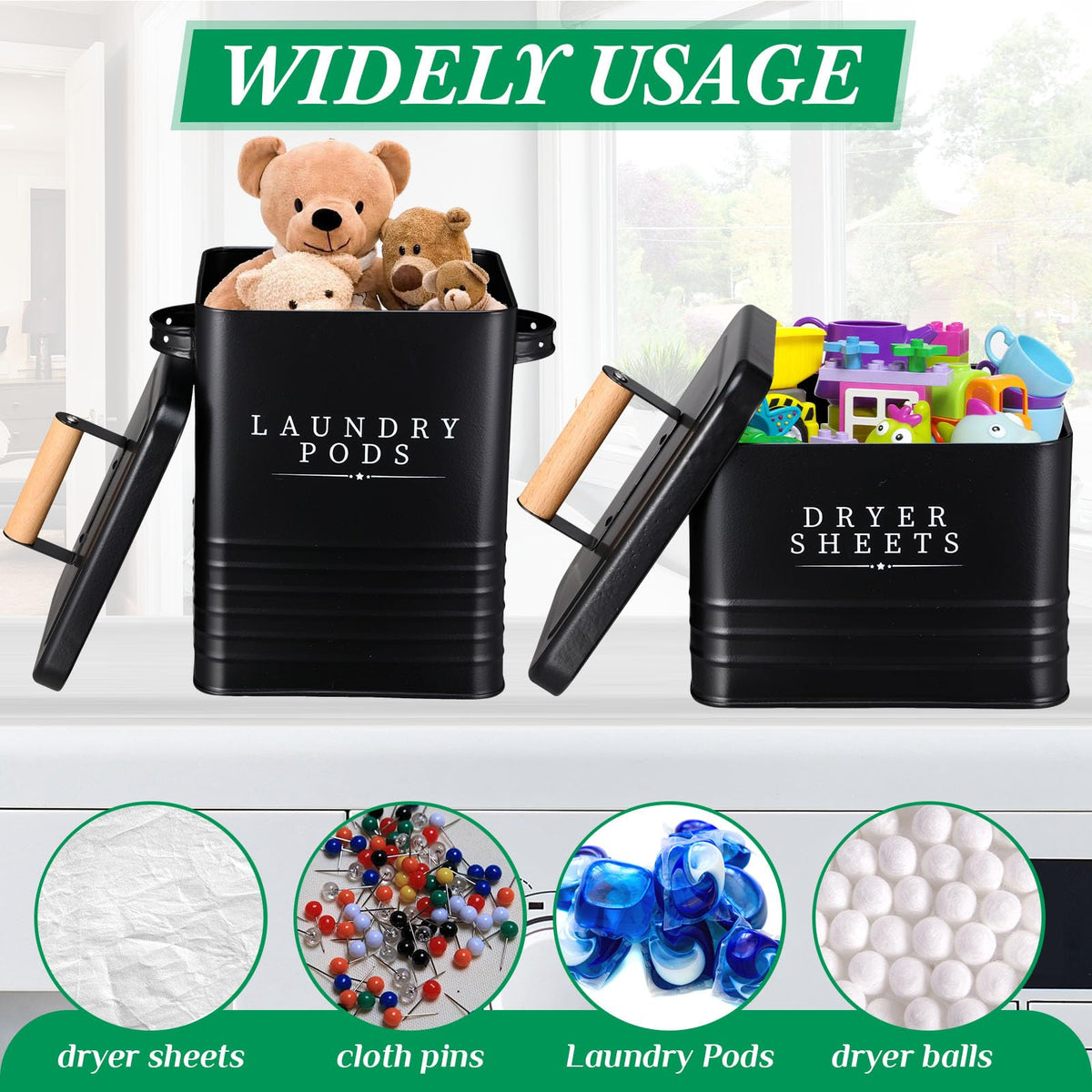 Yaocom two-piece laundry organizer set ready for use