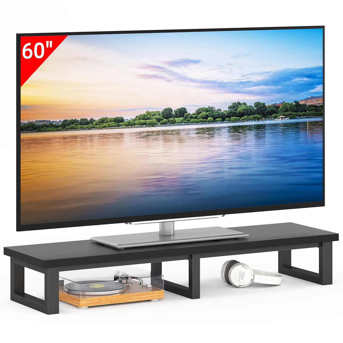 YAOHUOO 45-inch TV riser top designed for up to 60-inch TVs