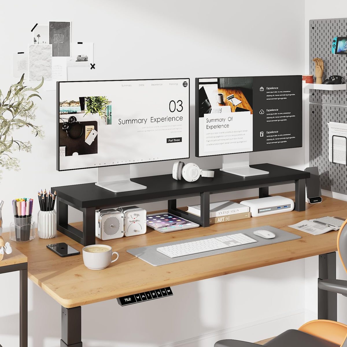 YAOHUOO black finish complements modern home office setups