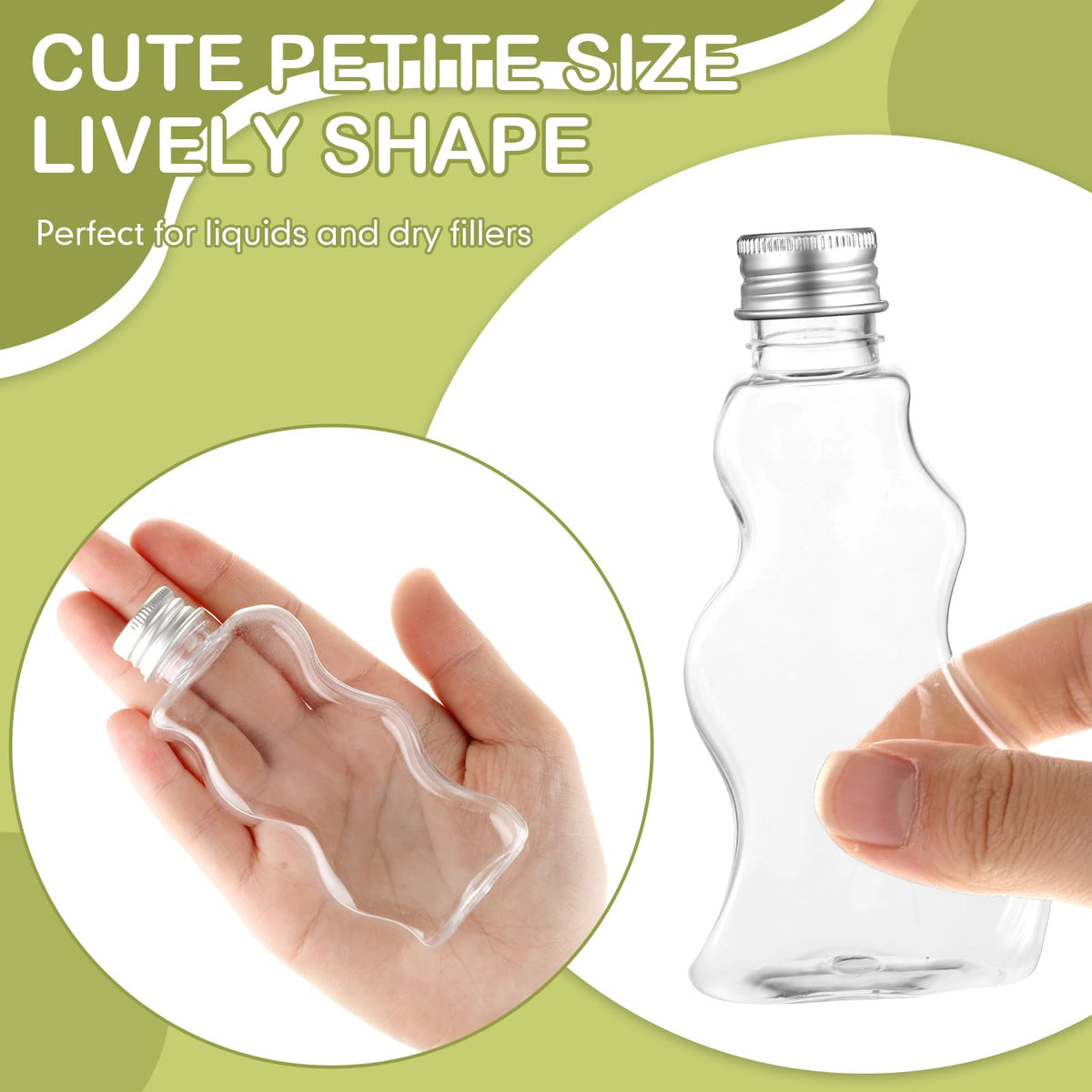 Yaomiao mini bottles with aluminum lids for secure keepsakes and crafts.