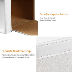YAPISHI square tissue cover blends into bathroom and vanity spaces.