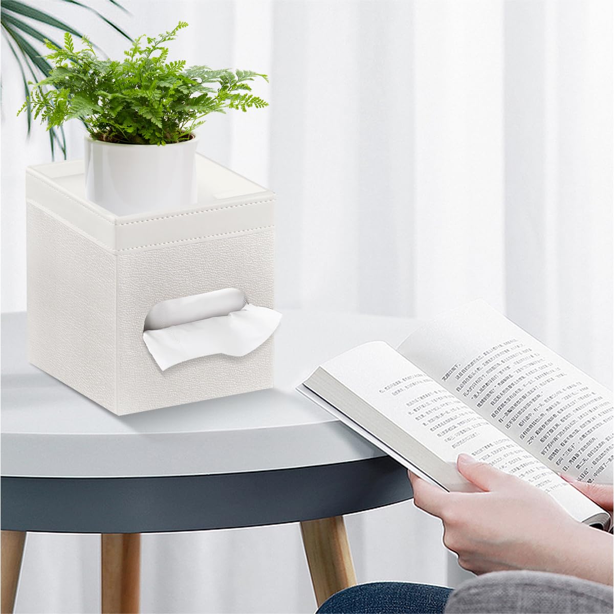 YAPISHI decorative tissue case hides damaged boxes and refills neatly.