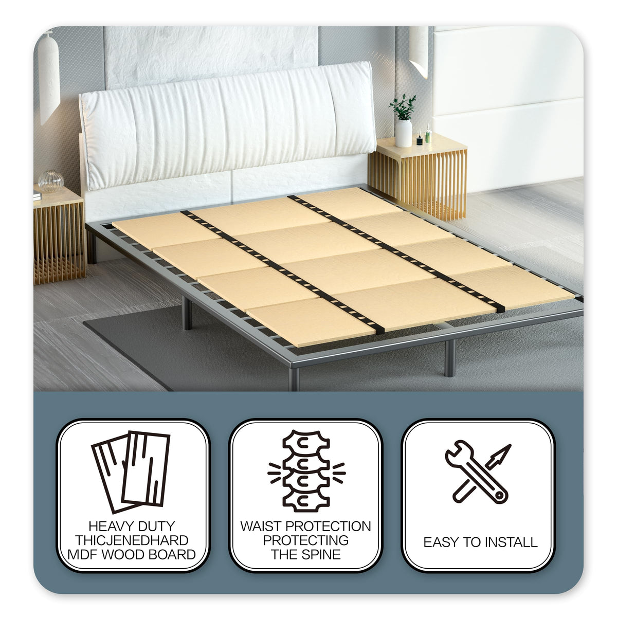 Yarfyk mattress support foldable offers portable reassurance for travel or guest rooms.