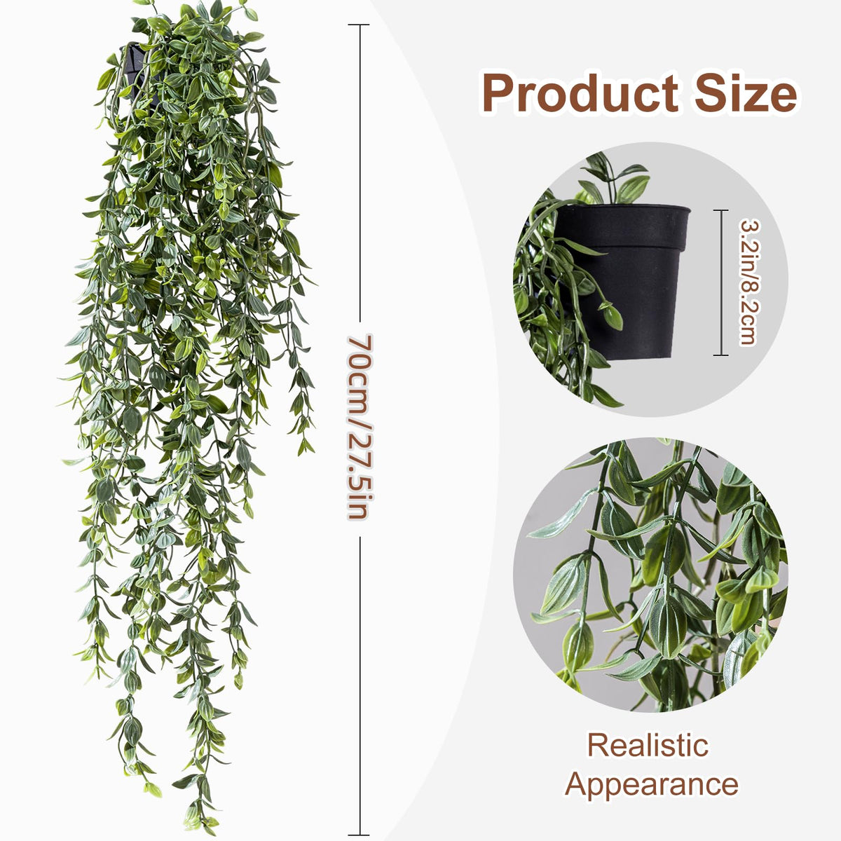 Yarmare ivy vine close-up highlights realistic texture and natural sheen.