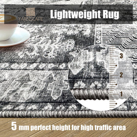 YARNSCAPE Vintage rug supports pet-friendly living with easy care.