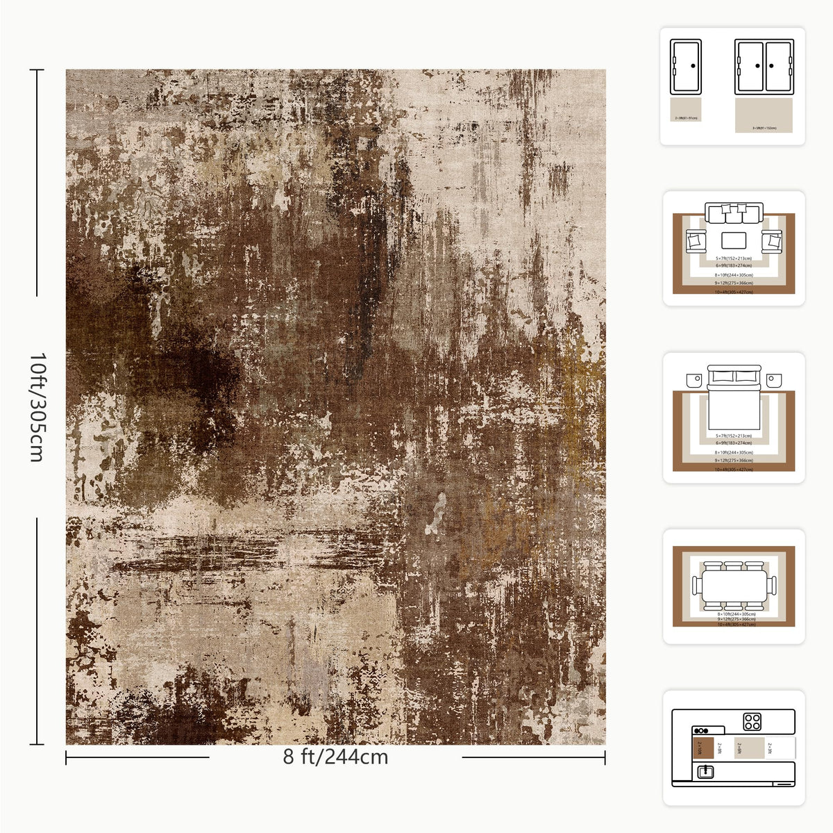 Yarooge 8x10 rug ideal for bedrooms and nurseries, adding comfort.
