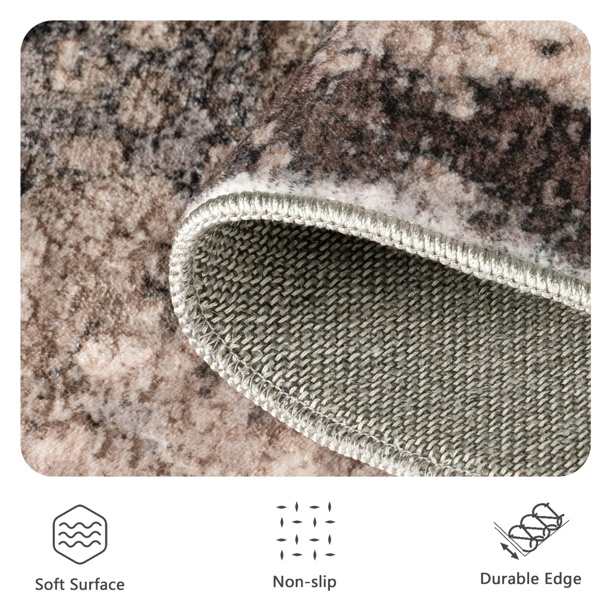Yarooge abstract rug styled in a living room setup with cozy ambience