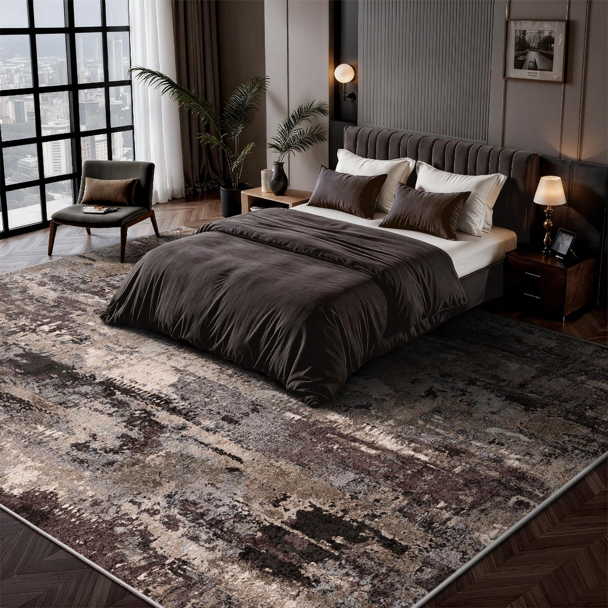 Yarooge washable rug close-up shows soft polyester fibers for cloud-like comfort