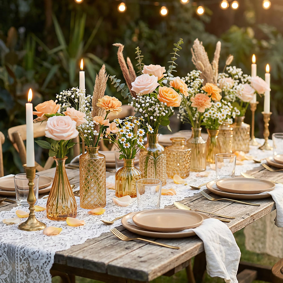 yasali rustic wedding centerpiece display ideas with clear vases
