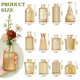 yasali vintage glass bud vase trio collection showcasing multiple shapes