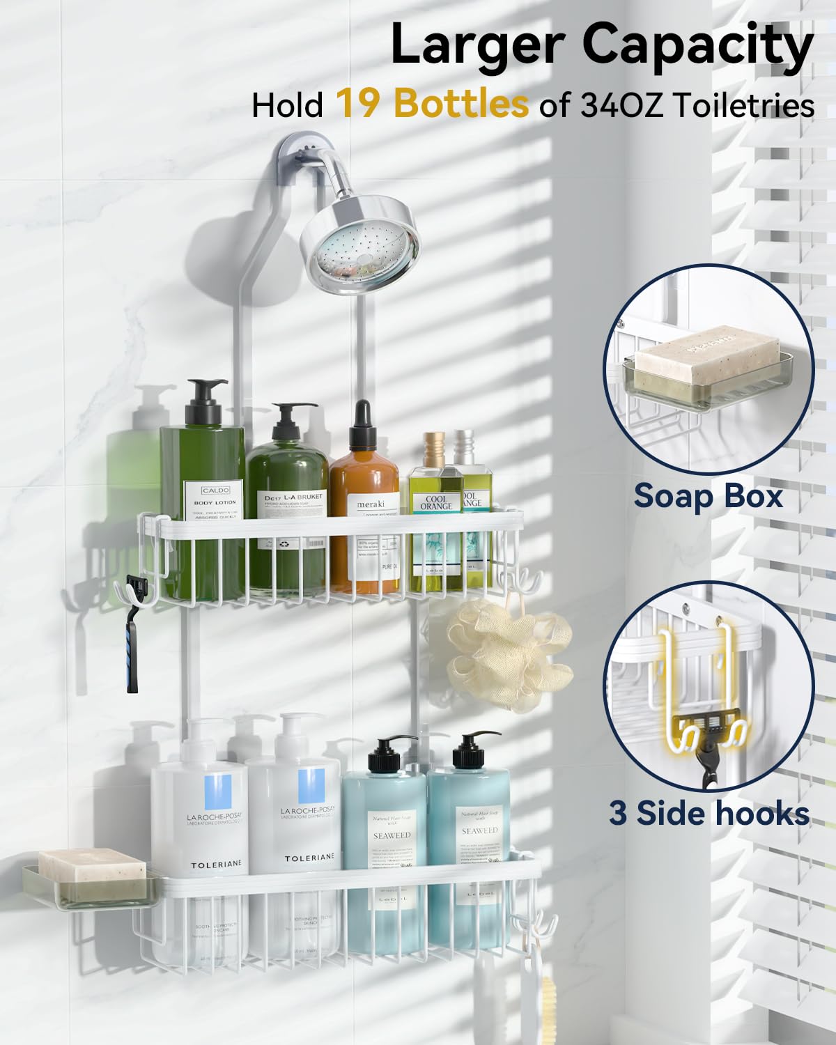 YASONIC aluminum rack resists rust and drains quickly for long-lasting use.
