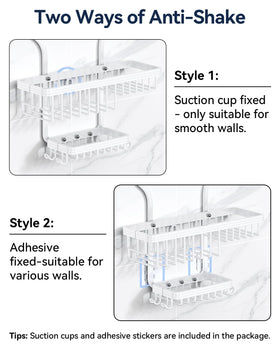 Anti-slip top and secure mounting ensure stability when the caddy is full.