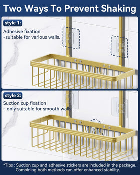 YASONIC gold finish adds stylish storage to any bathroom.