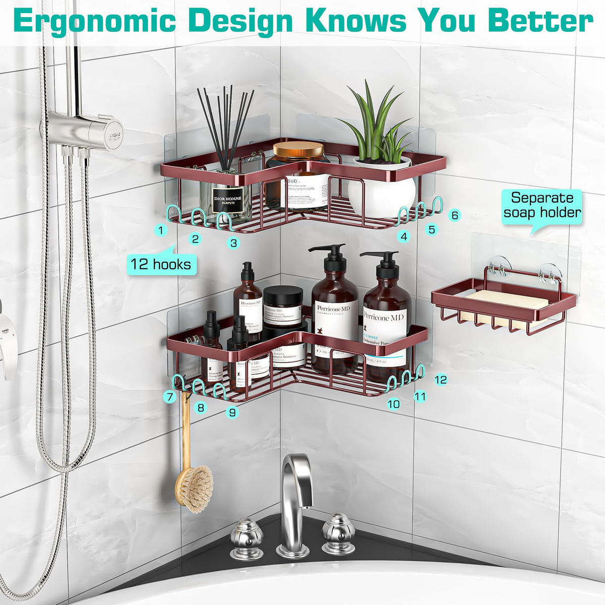 YASONIC soap holder included keeps soap accessible and sinks clutter-free