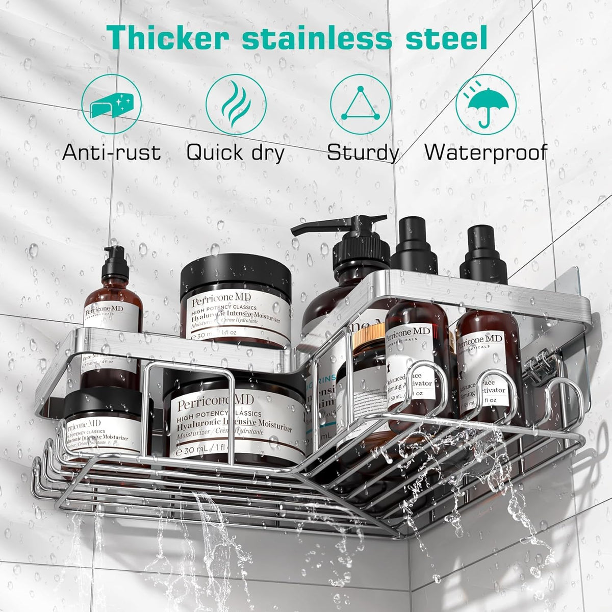 YASONIC shower caddy soap holder reduces clutter, keeps soap handy.