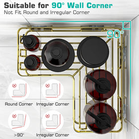 YASONIC bathroom setup with gold finish and corner caddy