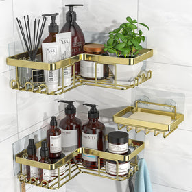 YASONIC corner shower caddy box closeup showing space-saving design