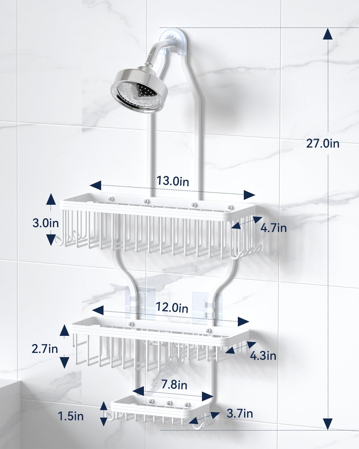Effortless no-drill installation saves time and preserves wall integrity.