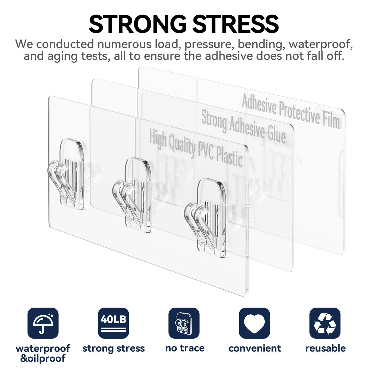 YASONIC hooks for shower caddy keep towels and razors organized.