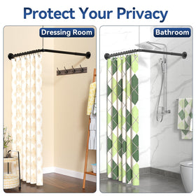 Yasonic L-shaped shower rod anti-rust coating protects in humid environments.
