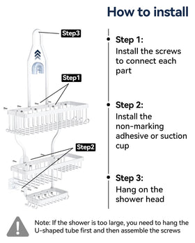 Lightweight aluminum shelf is durable and resistant to bathroom humidity for lasting use.