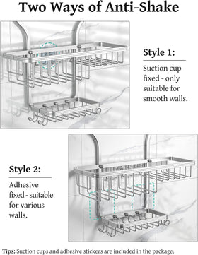 YASONIC anti-slip design with suction cup and adhesive keeps the unit stable.