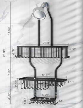 YASONIC compact design over shower head image demonstrates space-saving efficiency.