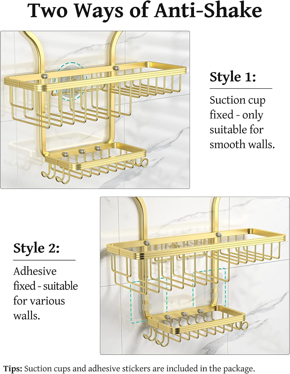Easy installation of the YASONIC caddy without drilling.