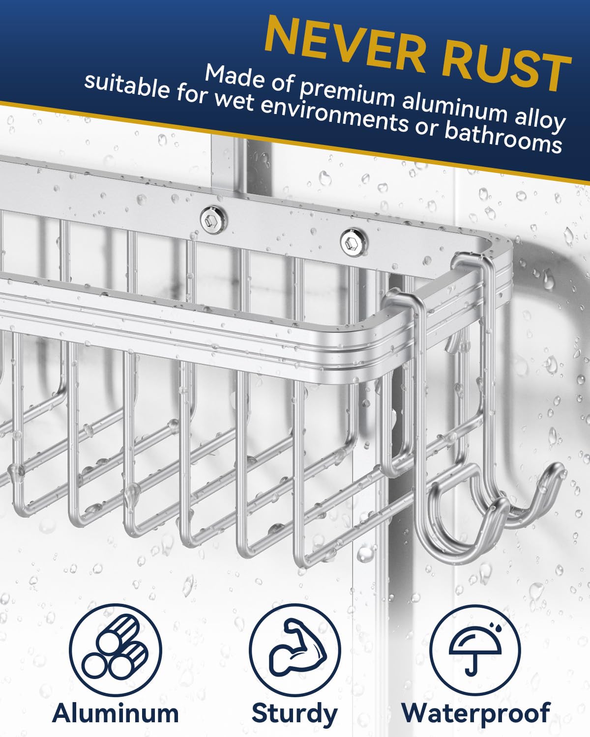 YASONIC aluminum design shows rust-resistant, sleek modern bathroom hardware.