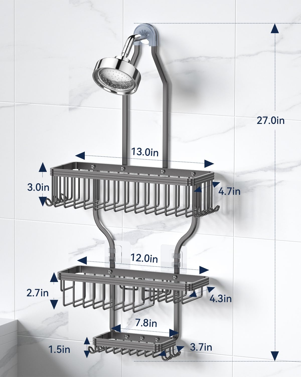 Open bottom design aids fast drainage and reduces lingering moisture