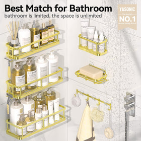 YASONIC large caddies hold shampoo bottles and bath essentials