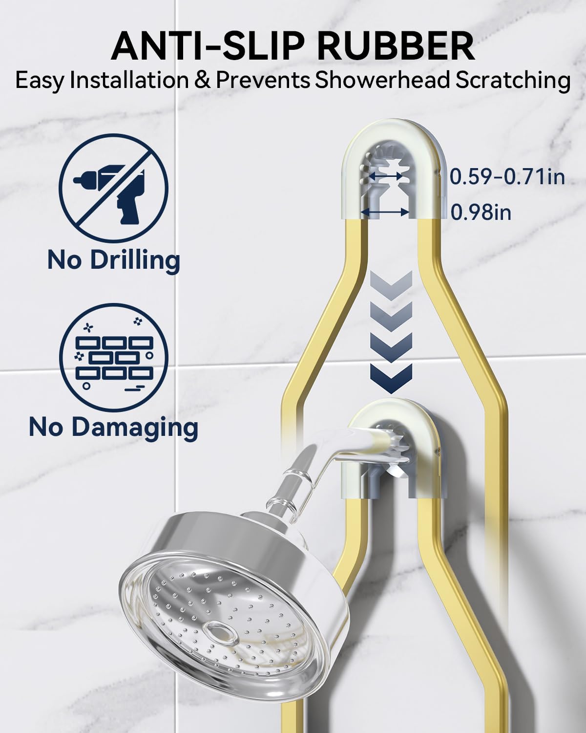 YASONIC no-drill installation on smooth surfaces for renters.