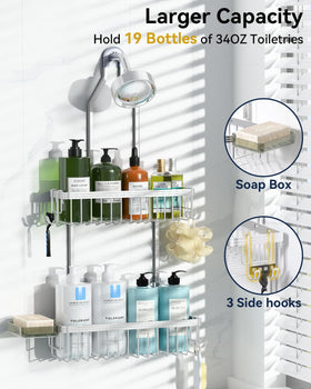 YASONIC built-in soap dish keeps soap dry and within reach.