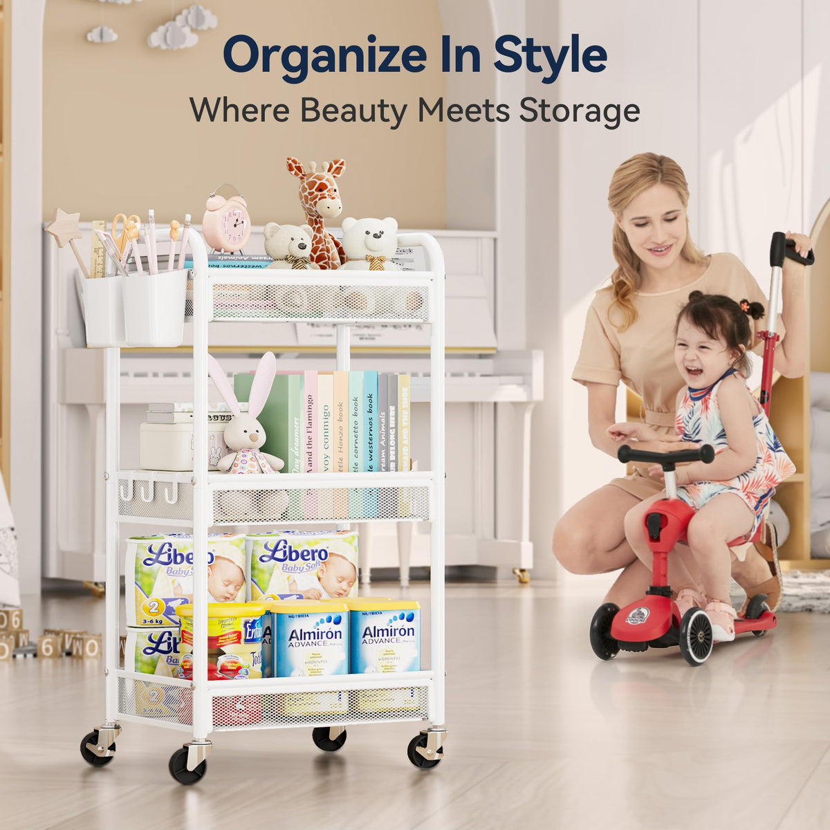 YASONIC stable design provides confident movement on carpet or hardwood floors.