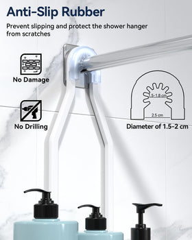Suction cup and adhesive mount provide flexible, damage-free installation options for walls.
