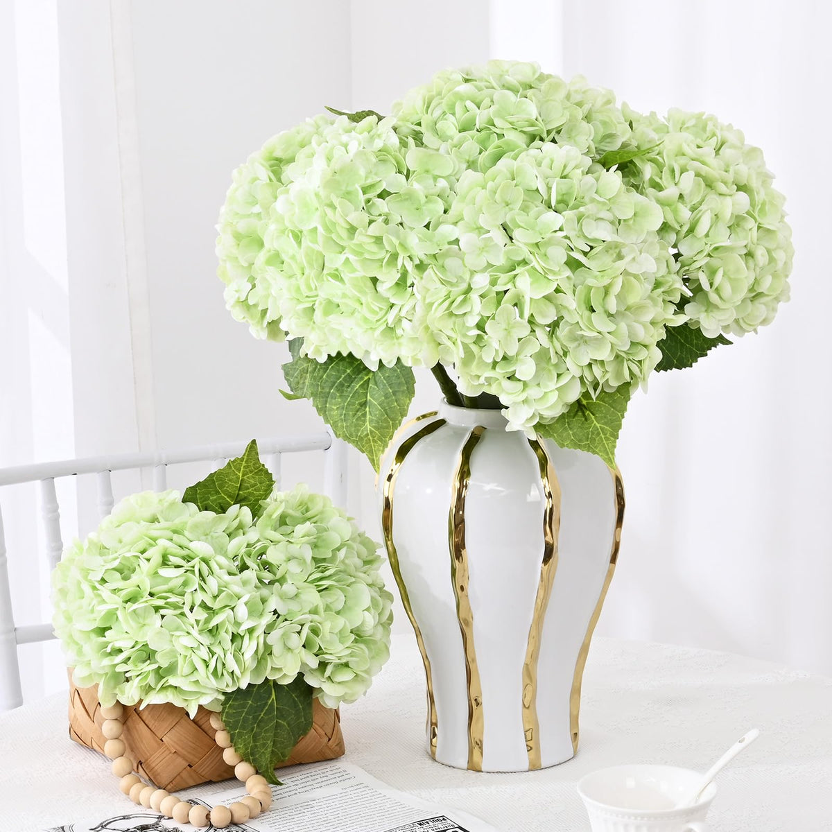 Yastouay 21-inch hydrangea heads for full, lush centerpieces.