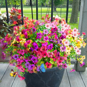 Yastouay 24 bundles outdoor flowers for porch displays with fade-free color