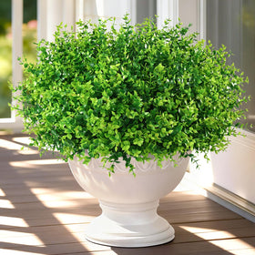 Yastouay outdoor artificial flowers in green bundles for porch display, low maintenance.